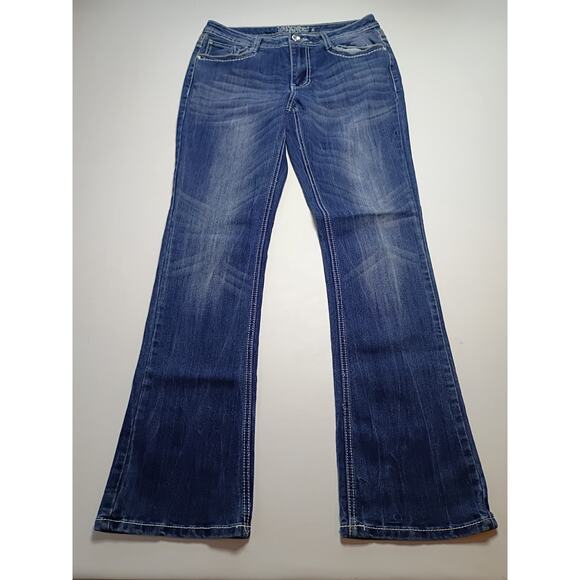 Revolt Denim - Revolt Women's Blue Denim Jeans - Size 6 - Rhinestone